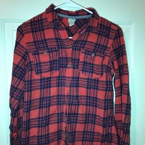 Orange/Blue Plaid Flannel